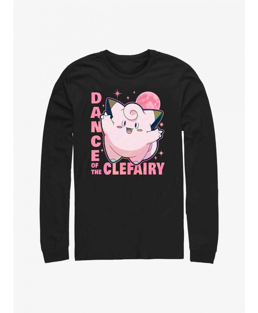 Low Price Pokemon Clefairy Dance Long-Sleeve T-Shirt $8.75 T-Shirts