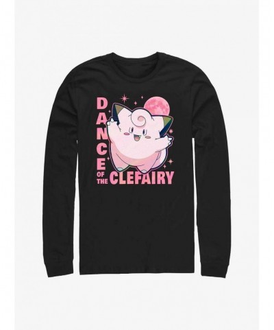 Low Price Pokemon Clefairy Dance Long-Sleeve T-Shirt $8.75 T-Shirts