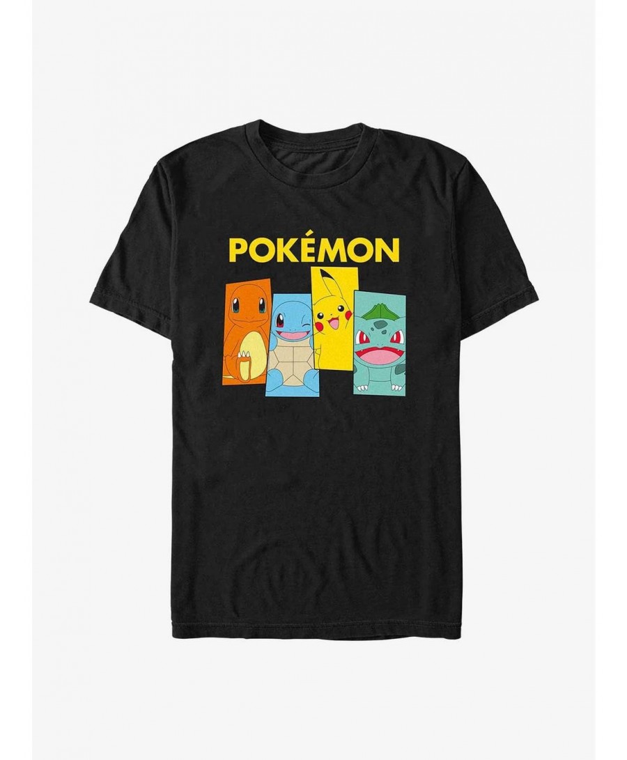 Limited-time Offer Pokemon Starter Pack Charmander, Squirtle, Pikachu, and Bulbasaur T-Shirt $7.03 T-Shirts