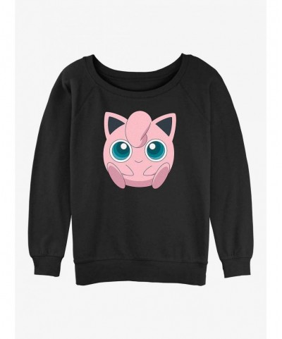 Special Pokemon Jigglypuff Face Girls Slouchy Sweatshirt $12.40 Sweatshirts