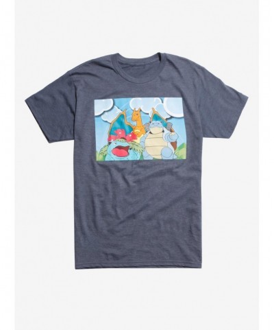 Best Deal Pokemon Starters Blue Sky T-Shirt $9.16 T-Shirts