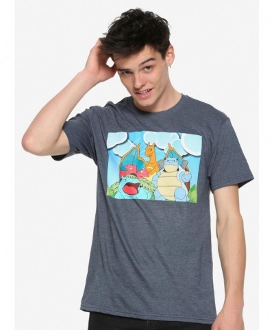 Best Deal Pokemon Starters Blue Sky T-Shirt $9.16 T-Shirts