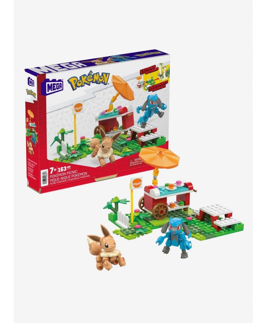 Unique MEGA Pokemon Eevee & Riolu Picnic Building Set $10.29 Building Set