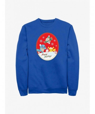 Absolute Discount Pokemon Happy Holiday Snow Day Sweatshirt $8.01 Sweatshirts