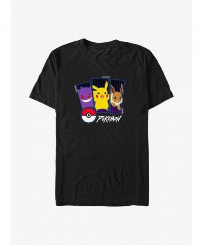 Seasonal Sale Pokemon Trio Gengar, Pikachu, and Eevee Big & Tall T-Shirt $9.84 T-Shirts