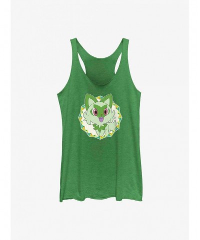 Hot Sale Pokemon Sprigatito Sparkle Girls Tank $8.88 Tanks