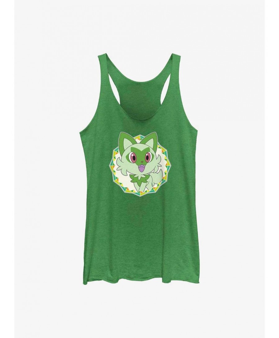 Hot Sale Pokemon Sprigatito Sparkle Girls Tank $8.88 Tanks