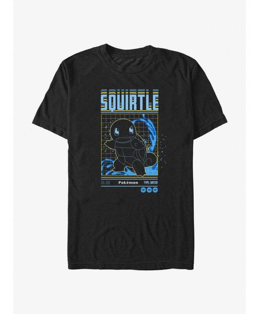 Low Price Pokemon Squirtle Grid T-Shirt $7.36 T-Shirts