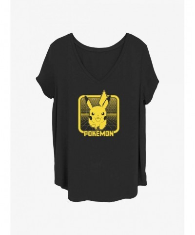 Hot Sale Pokemon Digital Pikachu Girls T-Shirt Plus Size $8.50 T-Shirts