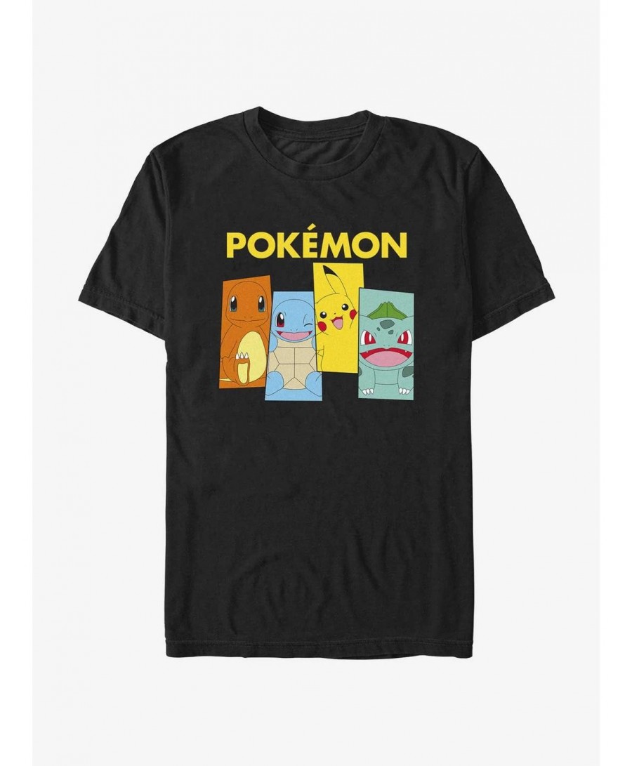 Pre-sale Discount Pokemon Charmander, Squirtle, Pikachu, and Bulbasaur Extra Soft T-Shirt $7.12 T-Shirts