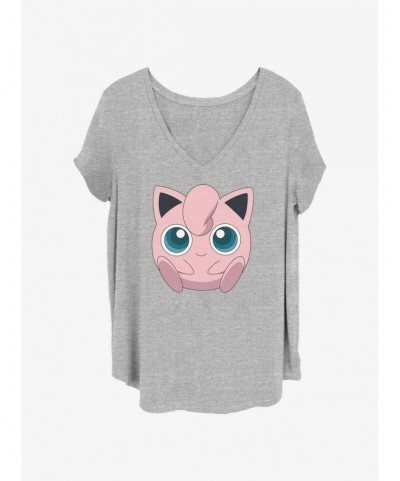 Festival Price Pokemon Jigglypuff Face Girls T-Shirt Plus Size $9.71 T-Shirts