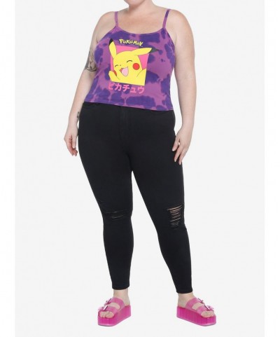 Clearance Pokemon Pikachu Tie-Dye Girls Cami Plus Size $6.05 Others